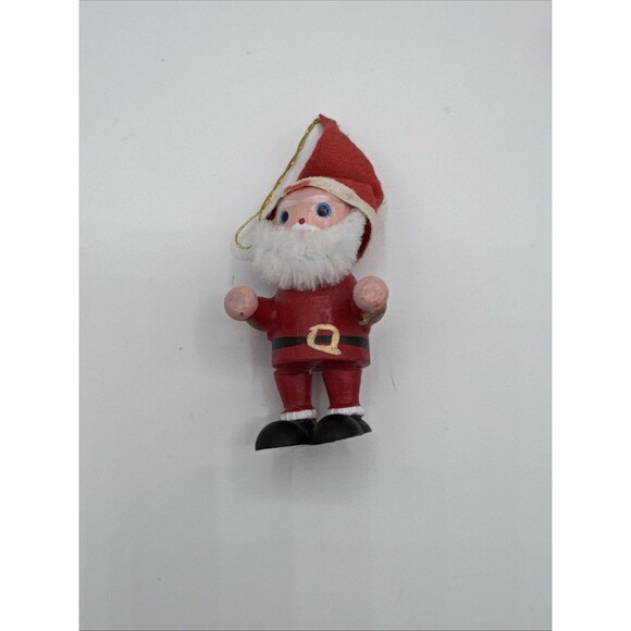 Vintage Santa Ornament Lot - Wood And Resin - 1970’s, 1980’s - 8 items - Picture 5 of 11